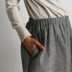 ●最終PRICE　【セット販売】リネン100%  BIGプルオーバー台形スカート セットアップG81A 10枚目の画像