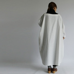 SALE 贅沢ガーゼ織り 白コットン100％ 燕尾裾 BIGオーバーシャツ ワンピース H76A 8枚目の画像