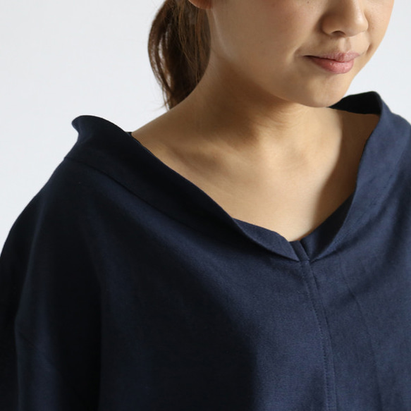 ●ガーゼのようにざっくりと織ったコットン100％生地 定番の秋色シャツ 秋ブラウス 長袖　H74D 4枚目の画像