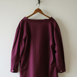 ガーゼのようにざっくりと織ったコットン100％生地 定番の秋色シャツ 秋ブラウス 長袖　H74E 7枚目の画像