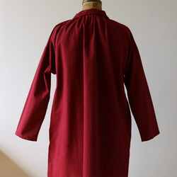 ●最終SALE　ガーゼ織り ざっくり織ったコットン100％ スキッパー　ロングシャツ　ワンピース　A01C 10枚目の画像