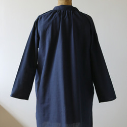 最終SALE　ガーゼ織りコットン100％ スキッパー　ロングシャツ　ワンピースA01D 10枚目の画像