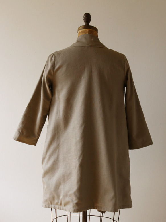 リネン100% コート 羽織り コーディガン シャツ ロング カーディガン A02C 10枚目の画像