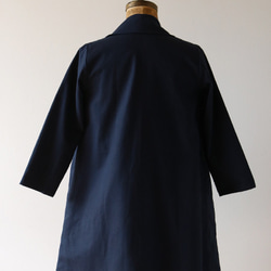 襟元ダブル仕立て リネン100%コート羽織り コーディガン ロング カーディガンA02D 10枚目の画像