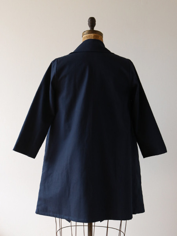 襟元ダブル仕立て リネン100%コート羽織り コーディガン ロング カーディガンA02D 10枚目の画像