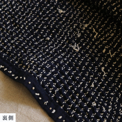 ■最終SALE　anvai セレクト衣 刺し子刺繍 プルオーバー 藍染布に白木綿糸を刺し子刺繍A23 10枚目の画像
