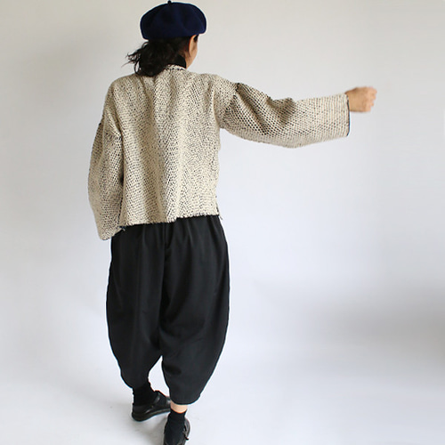 SALE 1点物 anvaiセレクト衣 刺し子刺繍 ジャケット 藍染布に