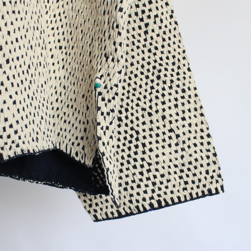 一点物 藍染 ろうけつ染め くさい 刺し子ハンドメイド 中綿ジャケット