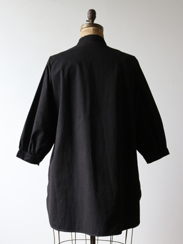 SALE　コットン100% ベビーキャンバス生地でつくる ロング丈シャツ 羽織り F17B 7枚目の画像