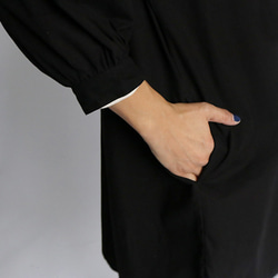 SALE　コットン100% ベビーキャンバス生地でつくる ロング丈シャツ 羽織り F17B 10枚目の画像