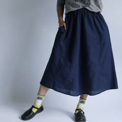 SALE 77cm丈 ガーゼ織りコットン100％フレアスカート パッチワーク