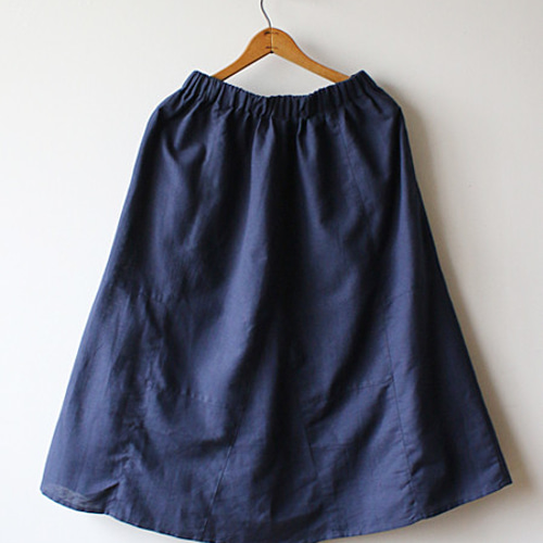 SALE 77cm丈 ガーゼ織りコットン100％フレアスカート パッチワーク