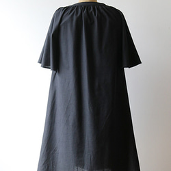 SALE１１２cm丈 ガーゼ織り コットン100％ ベル袖 ふんわり ワンピースF99B 8枚目の画像