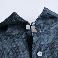 anvaiオリジナル 織り柄デニムでつくる 2way レイヤードスタイルが楽しめる 付け襟  D50C 4枚目の画像