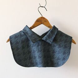 anvaiオリジナル 織り柄デニムでつくる 2way レイヤードスタイルが楽しめる 付け襟  D50C 7枚目の画像