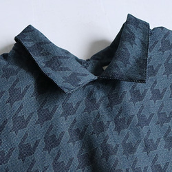 anvaiオリジナル 織り柄デニムでつくる 2way レイヤードスタイルが楽しめる 付け襟  D50C 8枚目の画像