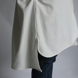 ラスト1点　春Price  ロイヤルオックスフォードコットン100％　ななこ織り　ロングシャツ 襟付き 長袖 K97 4枚目の画像