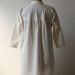 ラスト1点　春Price  ロイヤルオックスフォードコットン100％　ななこ織り　ロングシャツ 襟付き 長袖 K97 8枚目の画像