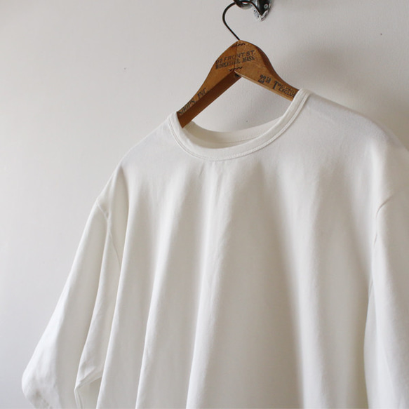 ラスト1点！■夏夏SALE■オーガニック コットン  しっとりやわらかな Tシャツ 透け感なし 五分袖 B53A 2枚目の画像