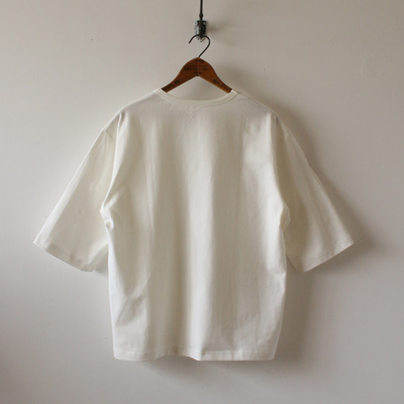 ラスト1点！■夏夏SALE■オーガニック コットン  しっとりやわらかな Tシャツ 透け感なし 五分袖 B53A 8枚目の画像