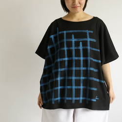 ●秋準備PRICE●手描きART ワイド プルオーバー Tシャツ厚地 度詰め天竺 Cotton B66B 6枚目の画像