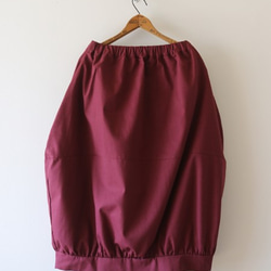 最終SALE‼  80cm丈ナチュラル コットン 裾ギャザーゆったりバルーン 秋色スカート B76D 7枚目の画像