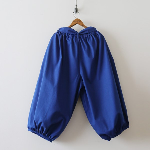 ●最終PRICE●８５ｃｍ丈ナチュラル コットン100％リボン 裾ギャザー夏の ボール バレル パンツ H27E 10枚目の画像