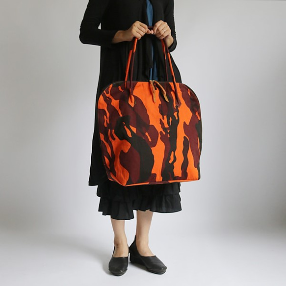【最終Price】大人カモフラ  キャンバス トートバッグ 大容量【Lサイズ】 鞄 旅行 X21 6枚目の画像
