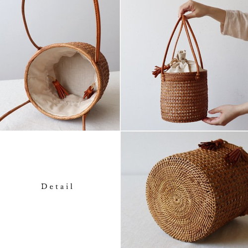ラスト1。最終SALE「手編む鞄」アタかごバッグ トート バスケット