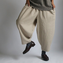 ラスト1点*冬支度PRICE*　８９ｃｍ丈 柔らかな履き心地 定番 ボール パンツ バルーン ナチュラル K15 6枚目の画像
