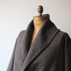 12/25までXmas PRICE!! ウール100％ ほっこり暖かい 羊毛 コート 羽織り ジャケット K48B 7枚目の画像