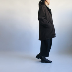 2/12まで【 最終 SALE 】ウール100％ほっこり暖かコート  ジャケット チェスター ダークブラウンK85B 8枚目の画像