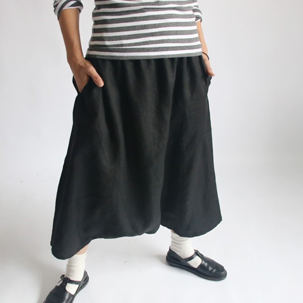美品　イチ　リネン100% サルエル パンツ　エッグ　バルーン　ワイド　ロング 楽天市場】リネン混 サルエルパンツ レディース ワイドパンツ