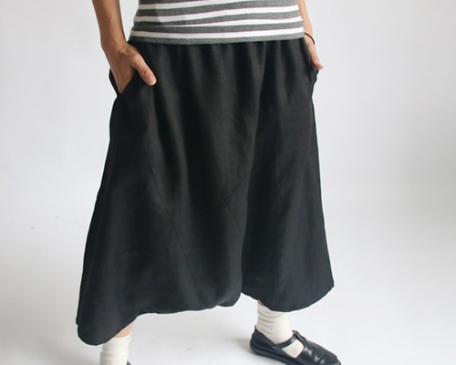 ARTMIX（萌MOURU）サルエルパンツ 黒とグレーのパッチワーク 51+PRSlhxkL._UY350_.jpg