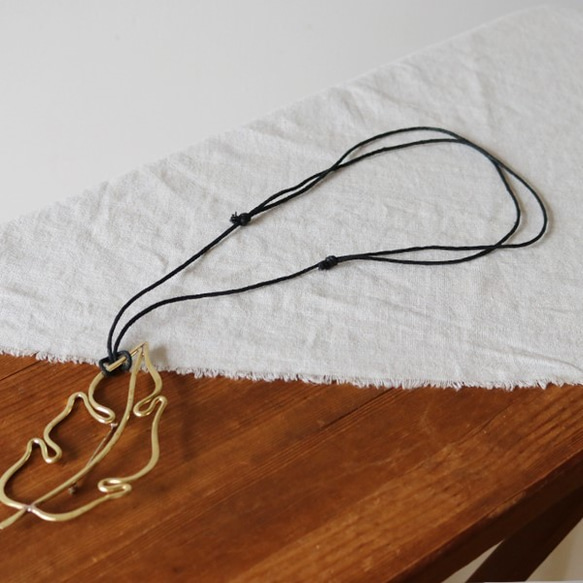⁂蝋引き コットン糸 でつくる ネックレス紐 長さ調節が出来る S99 4枚目の画像