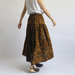 『スカートのようでパンツである。スカンツ』バティック ギャザー ワイドK57A(pt196) 6枚目の画像