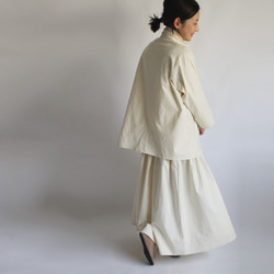 無染色 天然 リネン麻 コットン贅沢フリルシャツ  ジャケット羽織ナチュラルR52A(sh374) 9枚目の画像