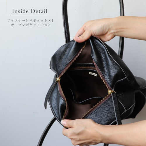 アーツアンドサイエンス　バッグ　ブラック　レザー アーツアンドサイエンス黒レザートートバッグ ダブルファスナー