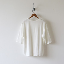 『 六分袖 女前 Tシャツ カットソー 』とろみ伸縮Ｔシャツ・チュニック白F97（sh336) 10枚目の画像