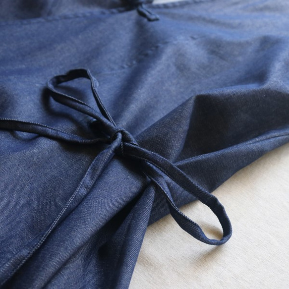 『変形裾 カシュクール羽織りジャケット 』甘織デニムＤＥＮＩＭ カーディガン H23（sh134) 4枚目の画像