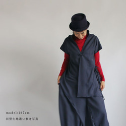 『変形裾 カシュクール羽織りジャケット 』甘織デニムＤＥＮＩＭ カーディガン H23（sh134) 5枚目の画像