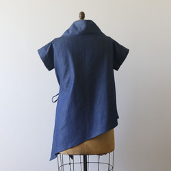 『変形裾 カシュクール羽織りジャケット 』甘織デニムＤＥＮＩＭ カーディガン H23（sh134) 10枚目の画像