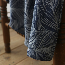 「誰にでも似合う ギャザー スカート」７８cm丈 ボタニカル柄織 コットン１００％H41（sk001) 5枚目の画像