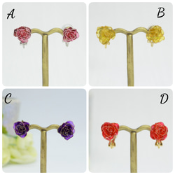 4色の小さな薔薇のクラシカルS - classical S-size Roses-　お色変更相談可 5枚目の画像