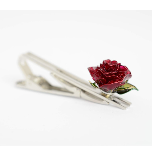 非常適合作為禮物 ✦單朵玫瑰領帶別針 Msize 玫瑰 - 古典玫瑰 - 顏色可根據要求更改 第1張的照片