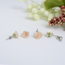 福袋乳白色玫瑰戒指&amp;耳環/耳環套裝（數量有限） 第2張的照片