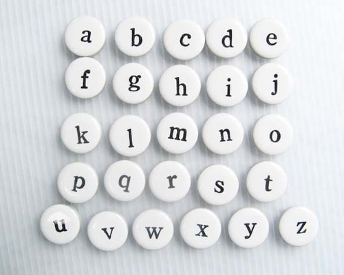 タイル文字マグネットアルファベット小文字 DIYパーツ KURIZ 通販