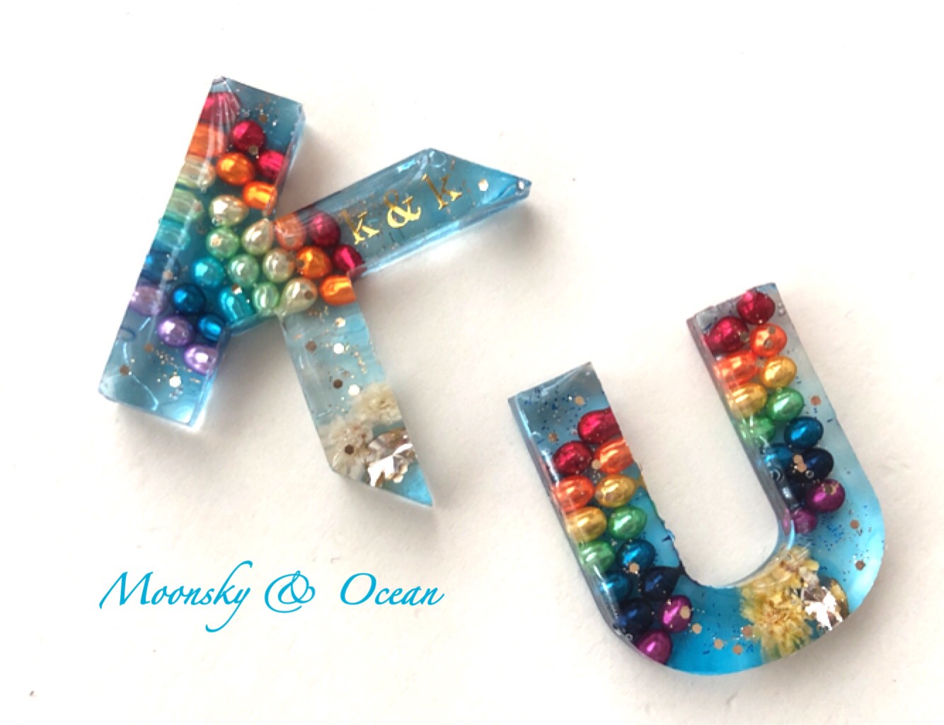 Lunaページ　Man名入れチャーム　レジンキーホルダー5点 Lunaページ Man名入れチャーム レジンキーホルダー5点 Luna