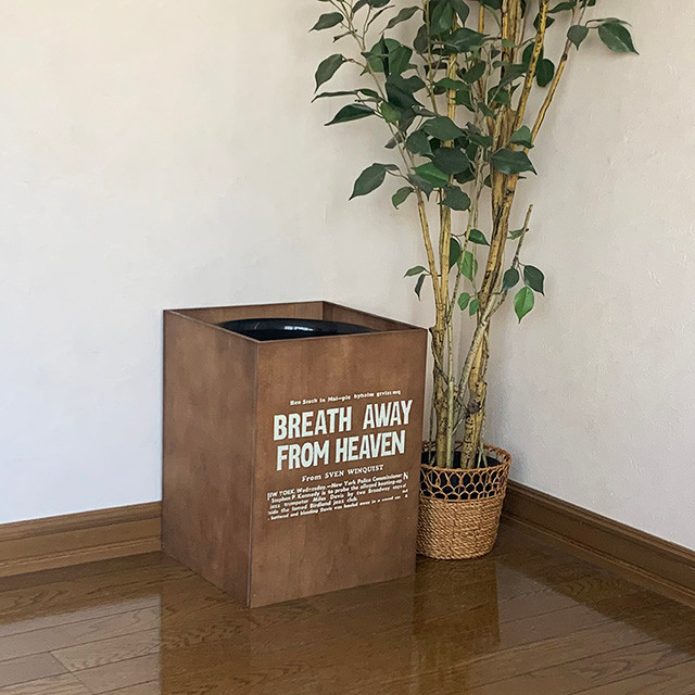 ダストボックス 角型 ダークブラウン プラゴミ箱付き 15L PT-DST-DB