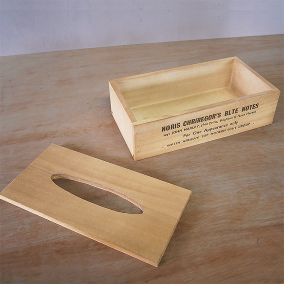 木製 シンプルティッシュケース  ホワイト BREA-1416 3枚目の画像